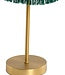 Rechargeable Table Lamp - Matte Gold with  Green Details
