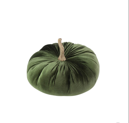 Small Moss Green Decorative Pumpkin
