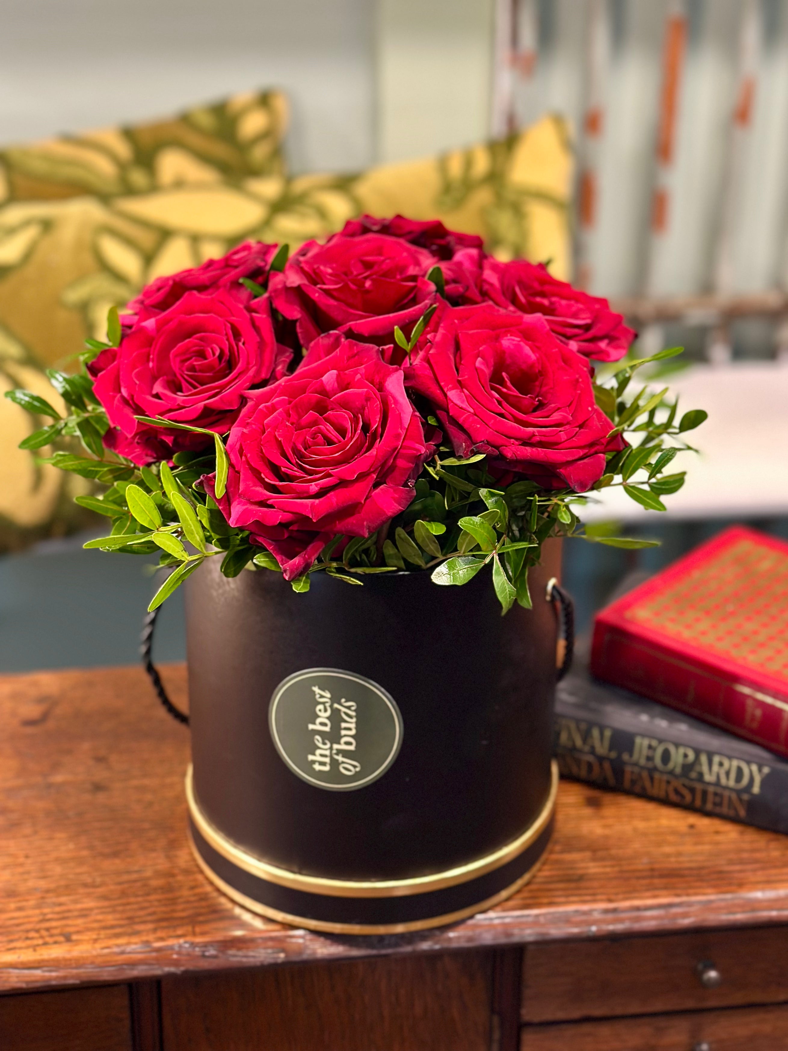 Luxury Half Dozen Red Rose Hatbox